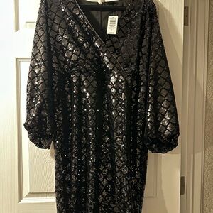 Black sequin Torrid cocktail dress Sz 12